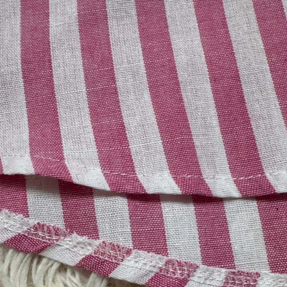 Boutique Striped Button-l Down Shirt 💗 Pink & White - Picture 11 of 16